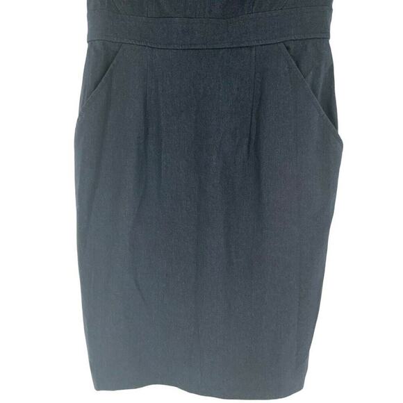 Studio One Dress Women Size 6 Embroidered Sheer Neckline Knee Length Back Zipper - Picture 6 of 10